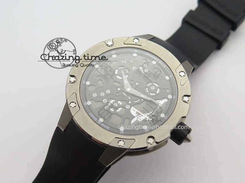 RM033 Titanium SF Best Edition Arabic Markers Dial On Black Rubber Strap Micro-Rotor Movement