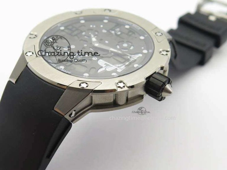 RM033 Titanium SF Best Edition Arabic Markers Dial On Black Rubber Strap Micro-Rotor Movement