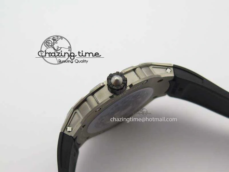 RM033 Titanium SF Best Edition Roman Markers Dial On Black Rubber Strap Micro-Rotor Movement