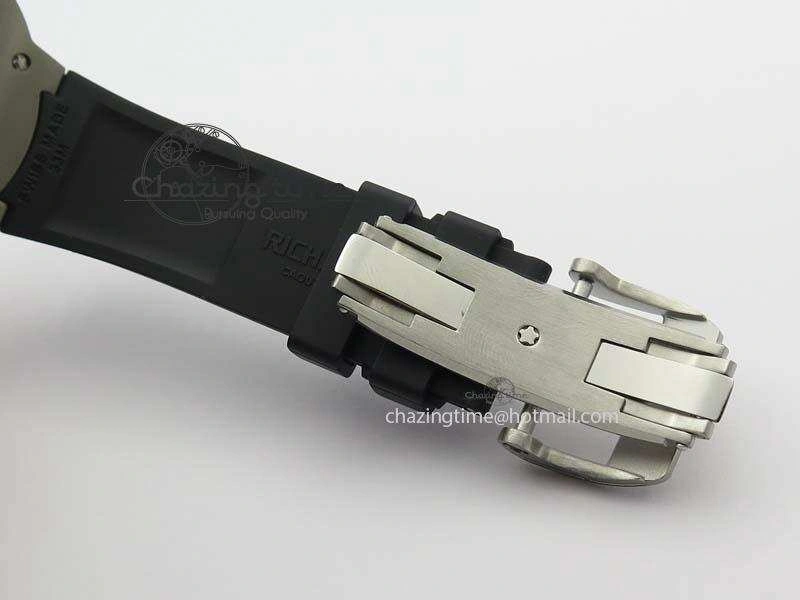 RM033 Titanium SF Best Edition Roman Markers Dial On Black Rubber Strap Micro-Rotor Movement