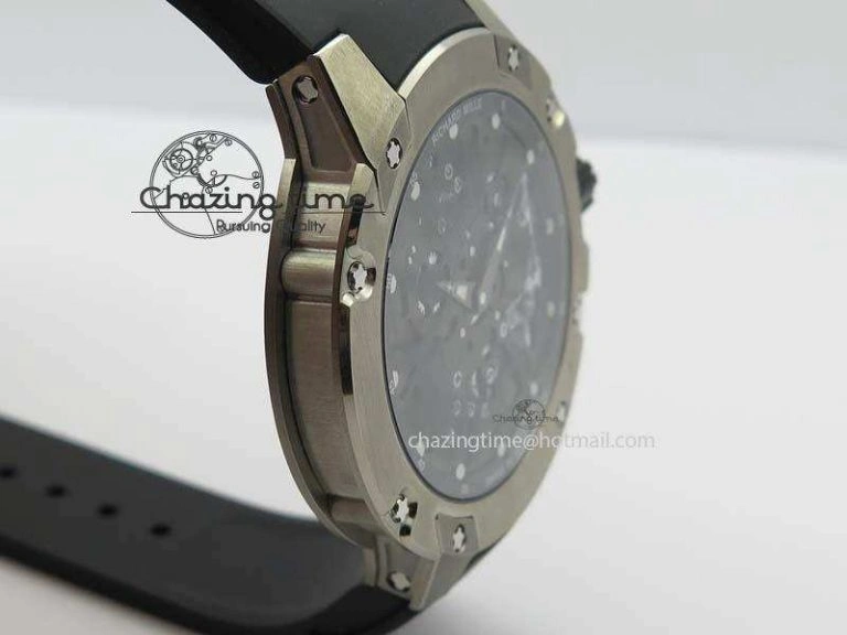 RM033 Titanium SF Best Edition Roman Markers Dial On Black Rubber Strap Micro-Rotor Movement