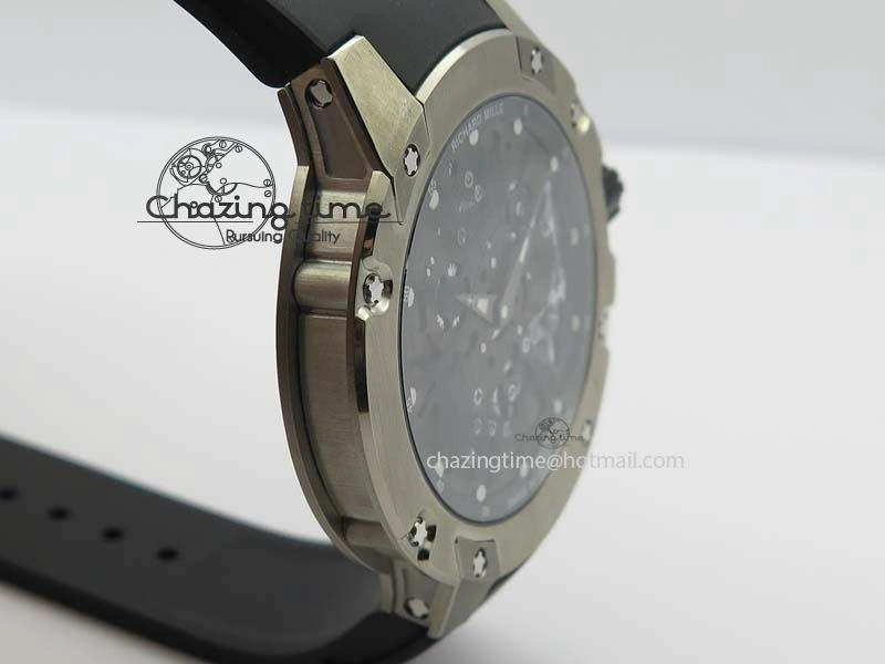 RM033 Titanium SF Best Edition Roman Markers Dial On Black Rubber Strap Micro-Rotor Movement