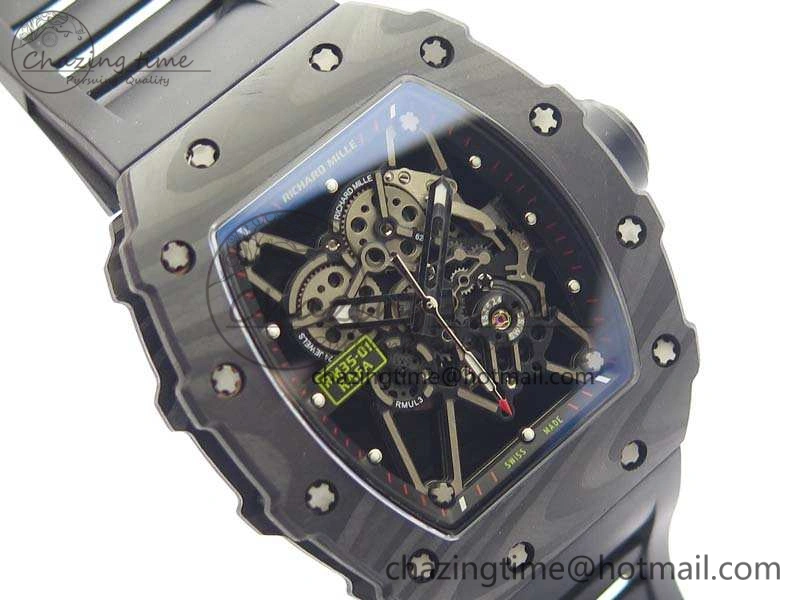 RM035-01 FC Case KVF Best Edition Skeleton Dial Black Crown On Rubber Strap MIYOTA8215 V2