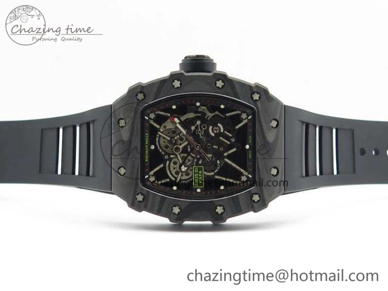RM035-01 FC Case KVF Best Edition Skeleton Dial Black Crown On Rubber Strap MIYOTA8215 V2