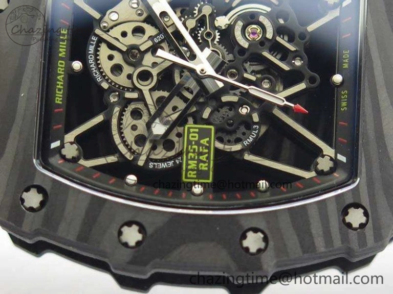 RM035-01 FC Case KVF Best Edition Skeleton Dial Black Crown On Rubber Strap MIYOTA8215 V2