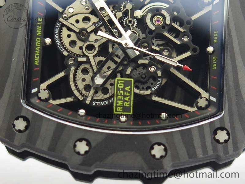 RM035-01 FC Case KVF Best Edition Skeleton Dial Black Crown On Rubber Strap MIYOTA8215 V2