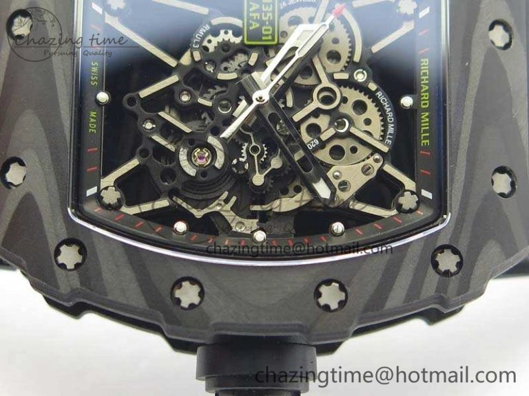 RM035-01 FC Case KVF Best Edition Skeleton Dial Black Crown On Rubber Strap MIYOTA8215 V2