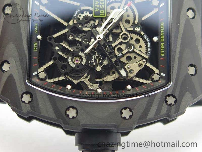 RM035-01 FC Case KVF Best Edition Skeleton Dial Black Crown On Rubber Strap MIYOTA8215 V2