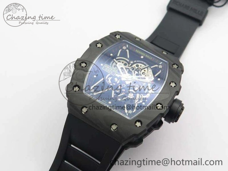 RM035-01 FC Case KVF Best Edition Skeleton Dial Black Crown On Rubber Strap MIYOTA8215 V2