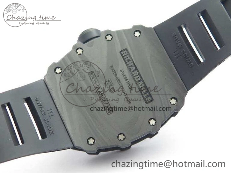 RM035-01 FC Case KVF Best Edition Skeleton Dial Black Crown On Rubber Strap MIYOTA8215 V2