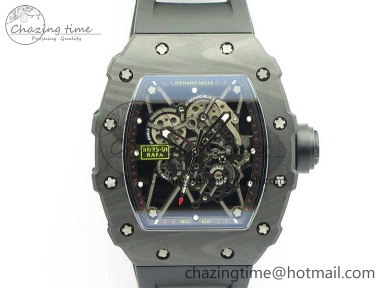 RM035-01 FC Case KVF Best Edition Skeleton Dial Black Crown On Rubber Strap MIYOTA8215 V2
