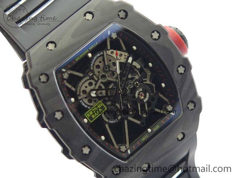 RM035-01 FC Case KVF Best Edition Skeleton Dial Red Crown On Rubber Strap MIYOTA8215 V2