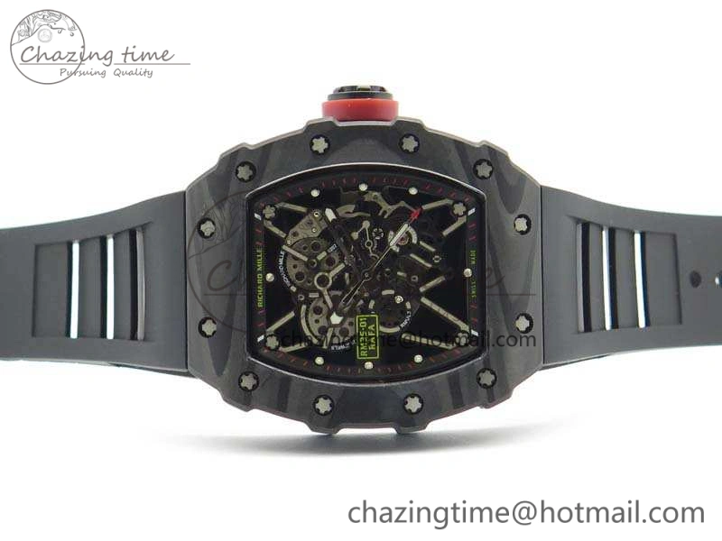 RM035-01 FC Case KVF Best Edition Skeleton Dial Red Crown On Rubber Strap MIYOTA8215 V2