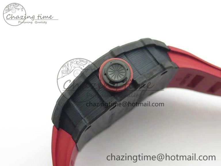RM035-01 FC Case KVF Best Edition Skeleton Dial Red Crown On Rubber Strap MIYOTA8215 V2
