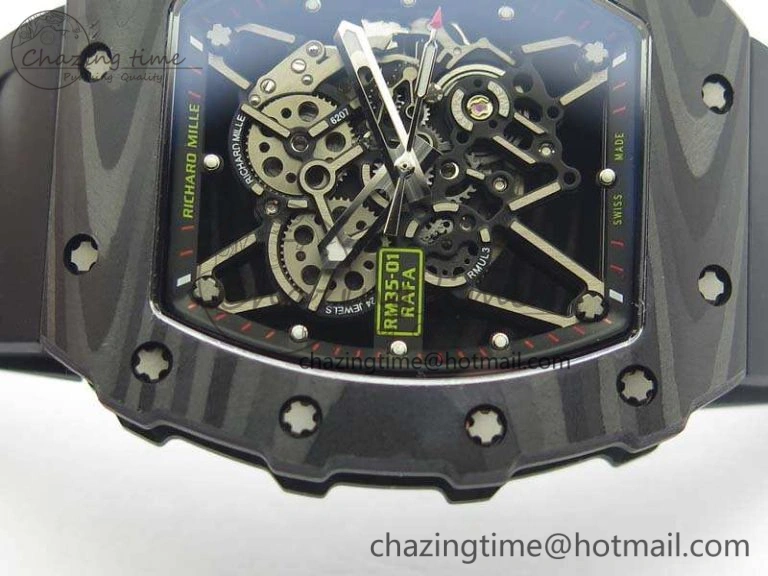 RM035-01 FC Case KVF Best Edition Skeleton Dial Red Crown On Rubber Strap MIYOTA8215 V2
