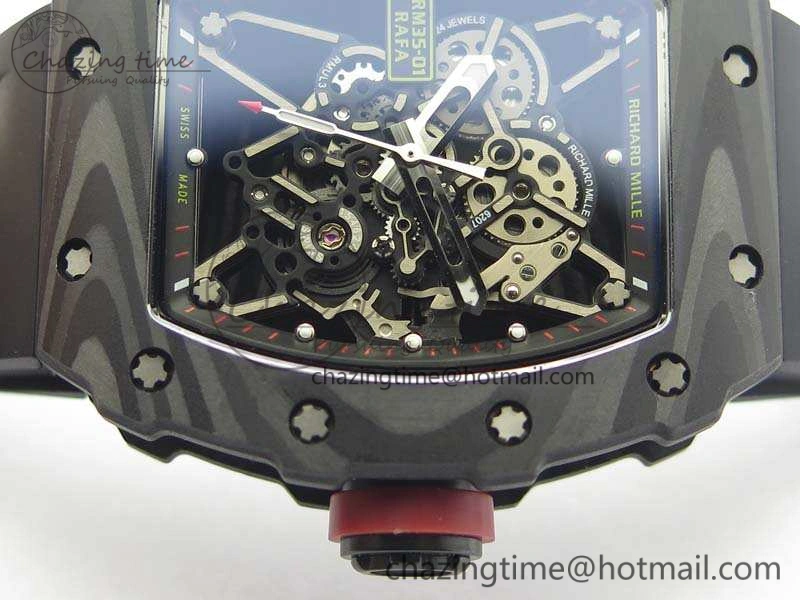 RM035-01 FC Case KVF Best Edition Skeleton Dial Red Crown On Rubber Strap MIYOTA8215 V2