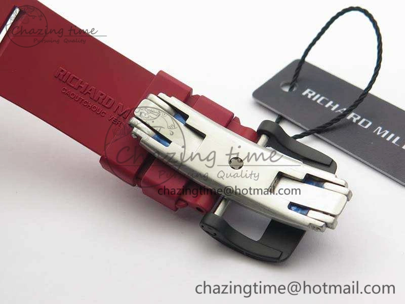 RM035-01 FC Case KVF Best Edition Skeleton Dial Red Crown On Rubber Strap MIYOTA8215 V2