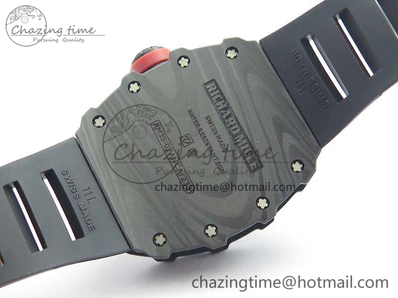 RM035-01 FC Case KVF Best Edition Skeleton Dial Red Crown On Rubber Strap MIYOTA8215 V2