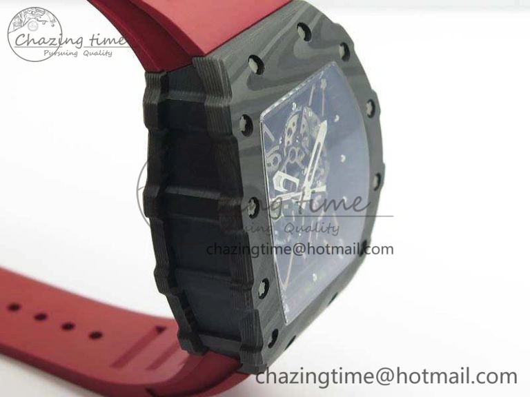 RM035-01 FC Case KVF Best Edition Skeleton Dial Red Crown On Rubber Strap MIYOTA8215 V2