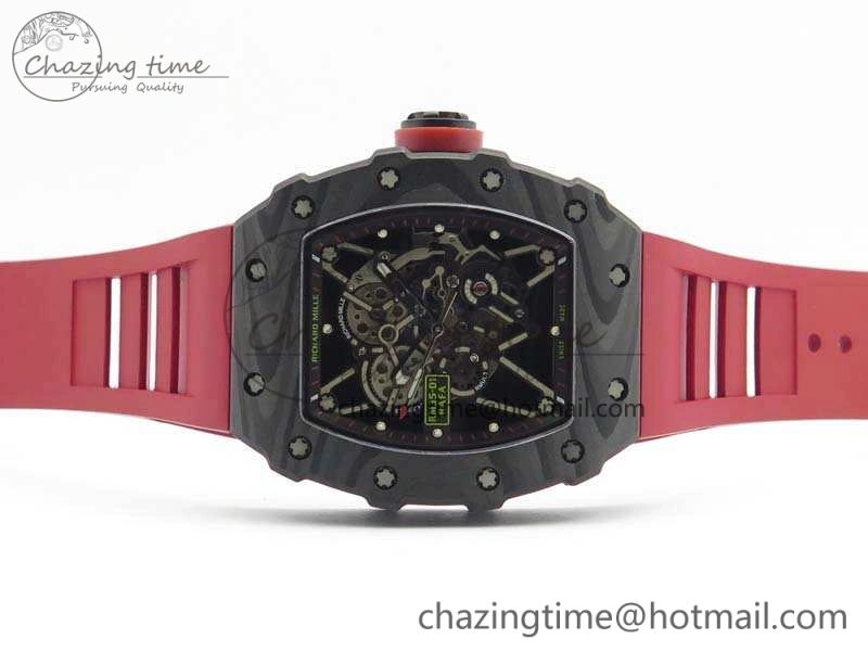 RM035-01 FC Case KVF Best Edition Skeleton Dial Red Crown On Rubber Strap MIYOTA8215 V2