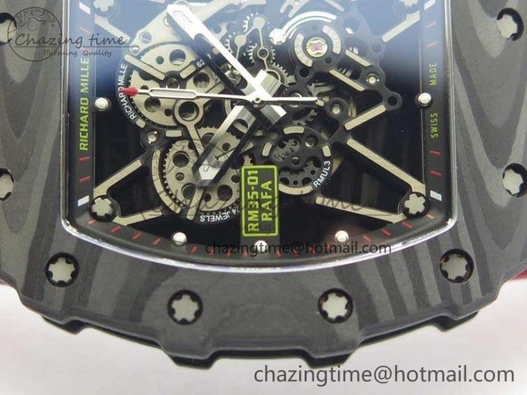 RM035-01 FC Case KVF Best Edition Skeleton Dial Red Crown On Rubber Strap MIYOTA8215 V2