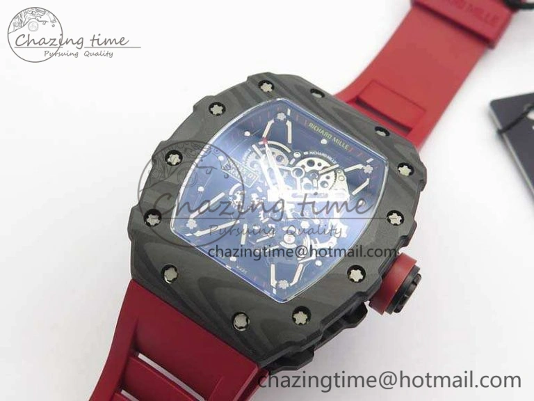 RM035-01 FC Case KVF Best Edition Skeleton Dial Red Crown On Rubber Strap MIYOTA8215 V2