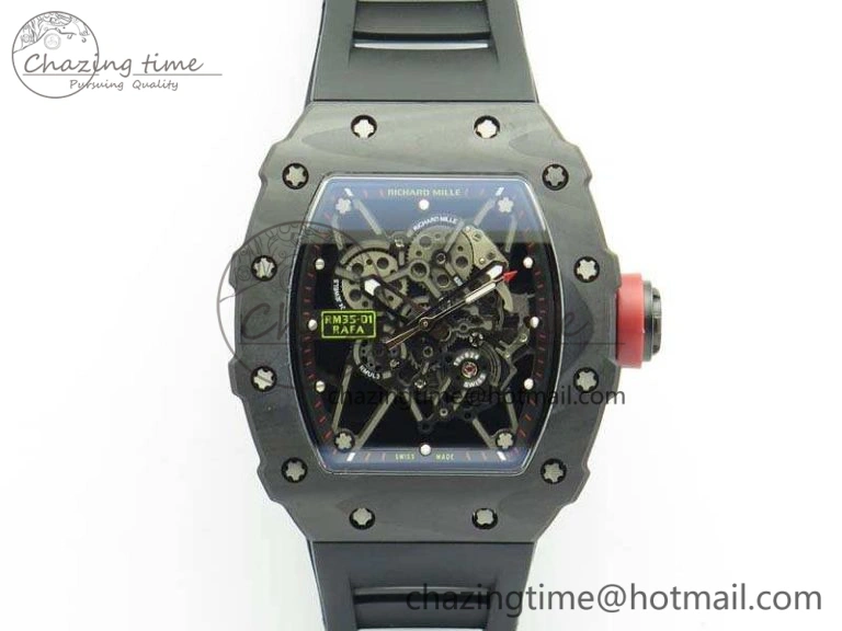 RM035-01 FC Case KVF Best Edition Skeleton Dial Red Crown On Rubber Strap MIYOTA8215 V2