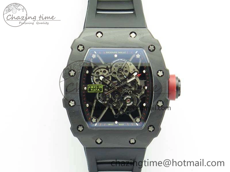 RM035-01 FC Case KVF Best Edition Skeleton Dial Red Crown On Rubber Strap MIYOTA8215 V2