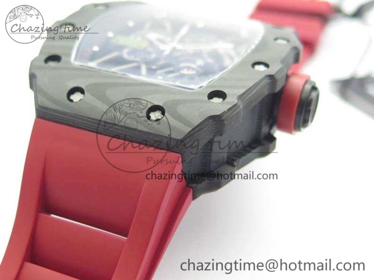 RM035-01 FC Case KVF Best Edition Skeleton Dial Red Crown On Rubber Strap MIYOTA8215 V2