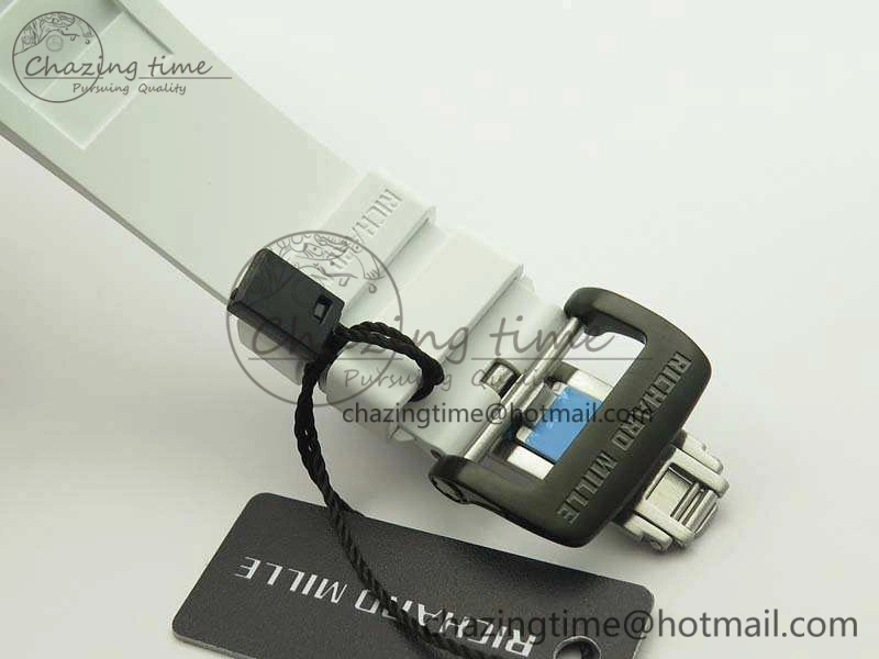 RM035-01 Forged Carbon KVF Best Edition Skeleton Dial Red On White Rubber Strap MIYOTA8215 V2