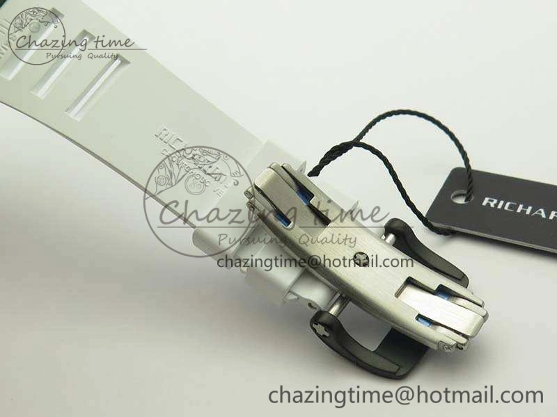 RM035-01 Forged Carbon KVF Best Edition Skeleton Dial Red On White Rubber Strap MIYOTA8215 V2