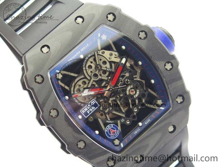 RM035-01 PSG FC Case KVF Best Edition Skeleton Dial On Rubber Strap MIYOTA8215 V2