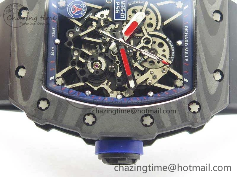 RM035-01 PSG FC Case KVF Best Edition Skeleton Dial On Rubber Strap MIYOTA8215 V2