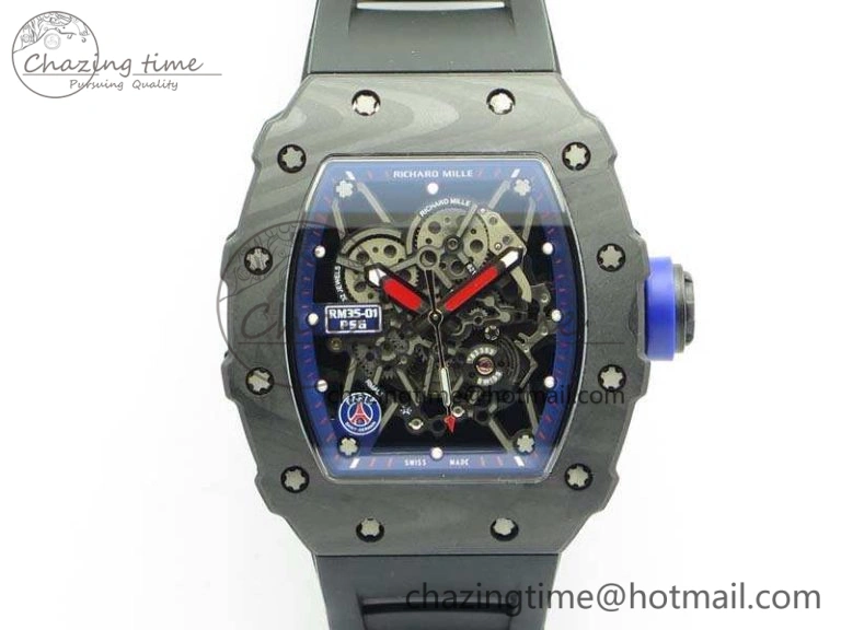 RM035-01 PSG FC Case KVF Best Edition Skeleton Dial On Rubber Strap MIYOTA8215 V2