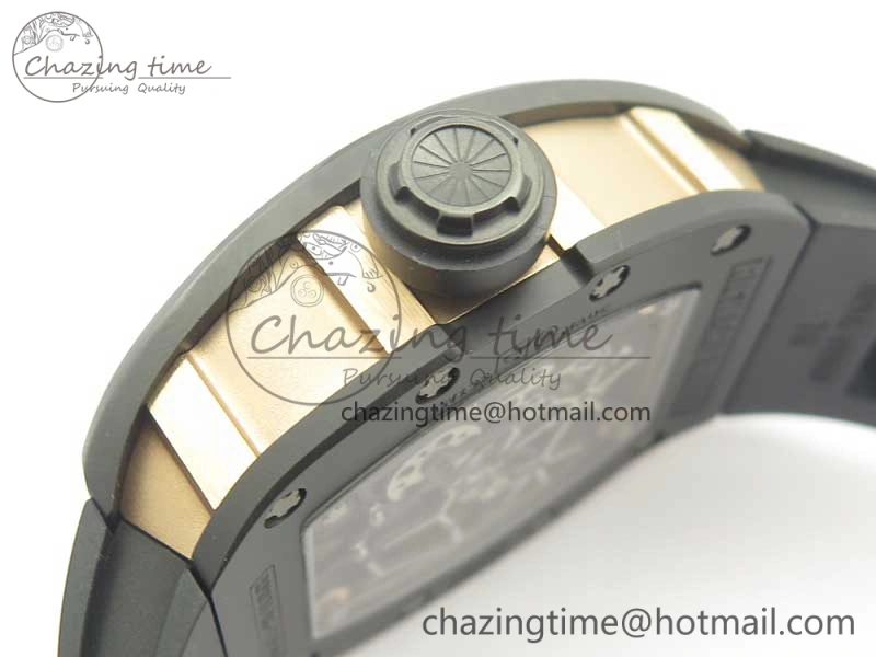 RM035-02 Americas Ceramic RG Case KVF Best Edition Skeleton Dial on Black Rubber Strap MIYOTA8215