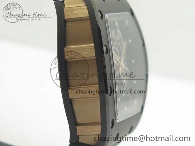 RM035-02 Americas Ceramic RG Case KVF Best Edition Skeleton Dial on Black Rubber Strap MIYOTA8215