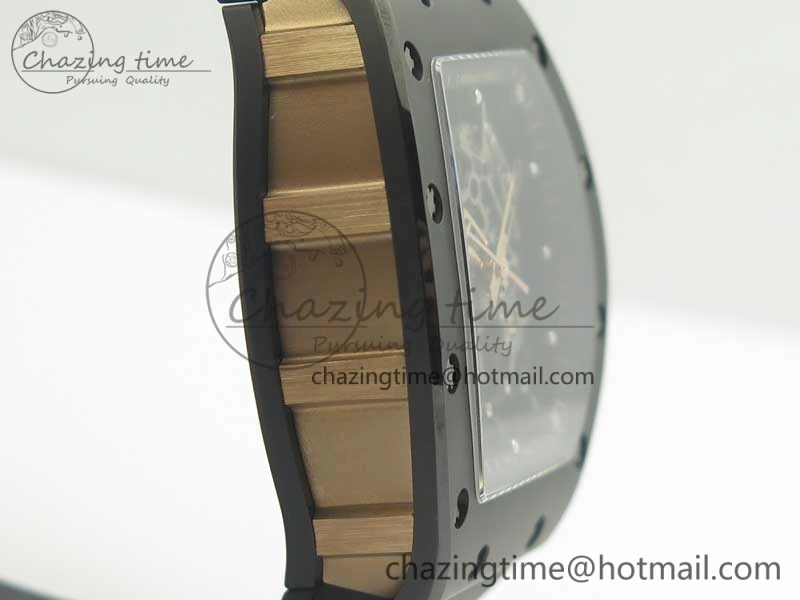 RM035-02 Americas Ceramic RG Case KVF Best Edition Skeleton Dial on Black Rubber Strap MIYOTA8215