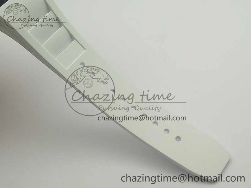 RM035-02 Americas Ceramic RG Case KVF Best Edition Skeleton Dial on White Rubber Strap MIYOTA8215