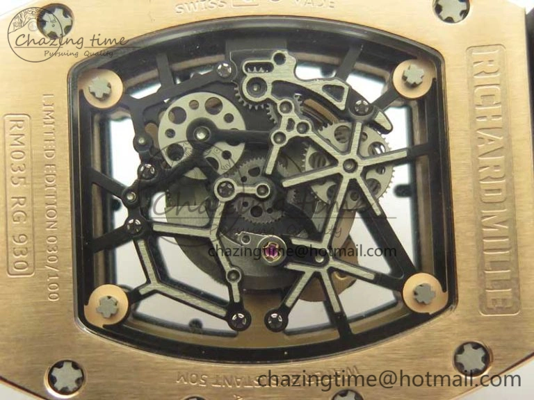 RM035-02 Americas RG KVF Best Edition Skeleton Dial on Rubber Strap MIYOTA8215