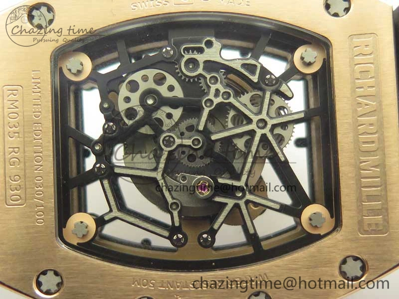 RM035-02 Americas RG KVF Best Edition Skeleton Dial on Rubber Strap MIYOTA8215