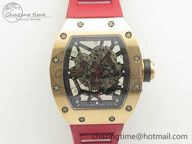 RM035-02 Americas RG KVF Best Edition Skeleton Dial on Rubber Strap MIYOTA8215