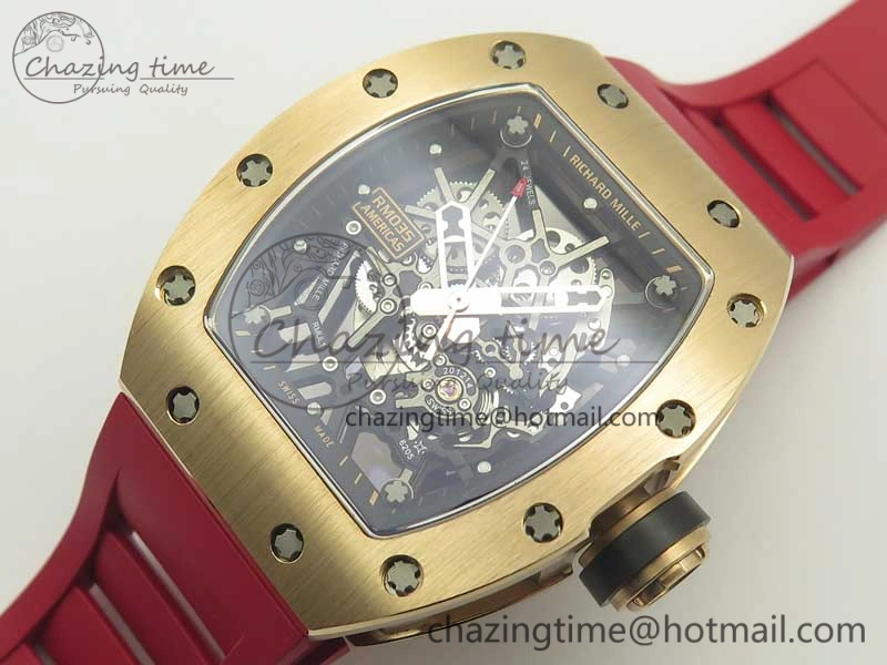 RM035-02 Americas RG KVF Best Edition Skeleton Dial on Rubber Strap MIYOTA8215