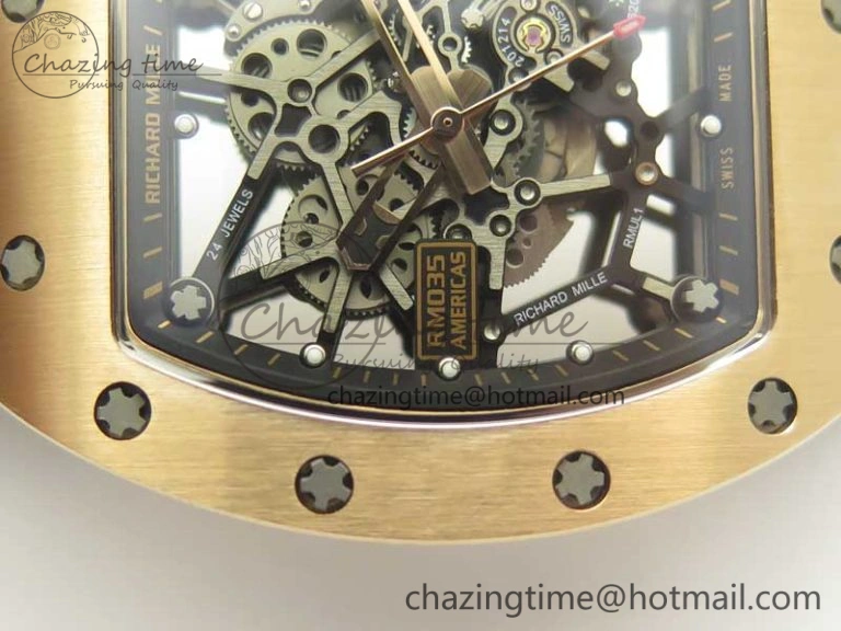 RM035-02 Americas RG KVF Best Edition Skeleton Dial on Rubber Strap MIYOTA8215