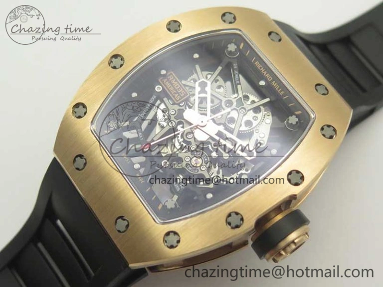 RM035-02 Americas RG KVF Best Edition Skeleton Dial on Rubber Strap MIYOTA8215