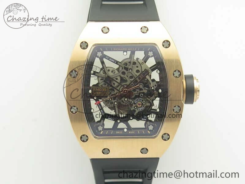 RM035-02 Americas RG KVF Best Edition Skeleton Dial on Rubber Strap MIYOTA8215