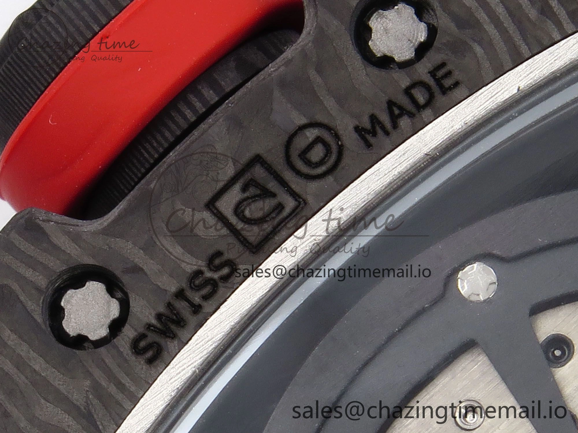 RM035-02 Black Carbon T+F Best Edition Skeleton Dial on Black Rubber Strap Clone RMUL3