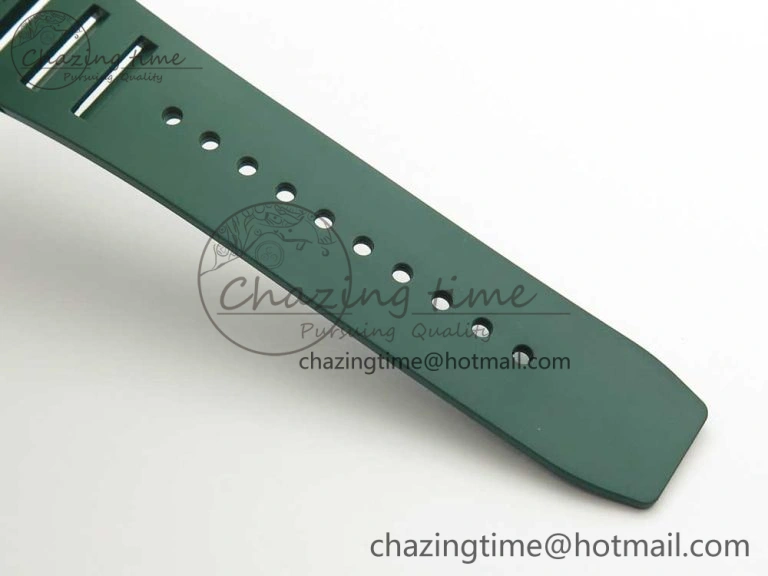 RM035-02 Forge Carbon Caseback Titanium Case KVF Best Edition Skeleton Dial Green on Green Rubber Strap MIYOTA8215
