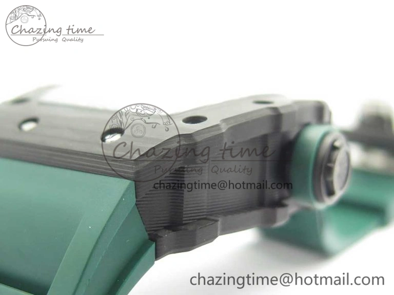 RM035-02 Forge Carbon Caseback Titanium Case KVF Best Edition Skeleton Dial Green on Green Rubber Strap MIYOTA8215