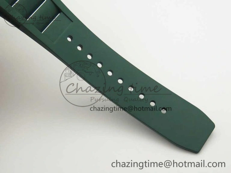 RM035-02 Forge Carbon Titanium Case KVF Best Edition Skeleton Dial Green on Green Rubber Strap MIYOTA8215