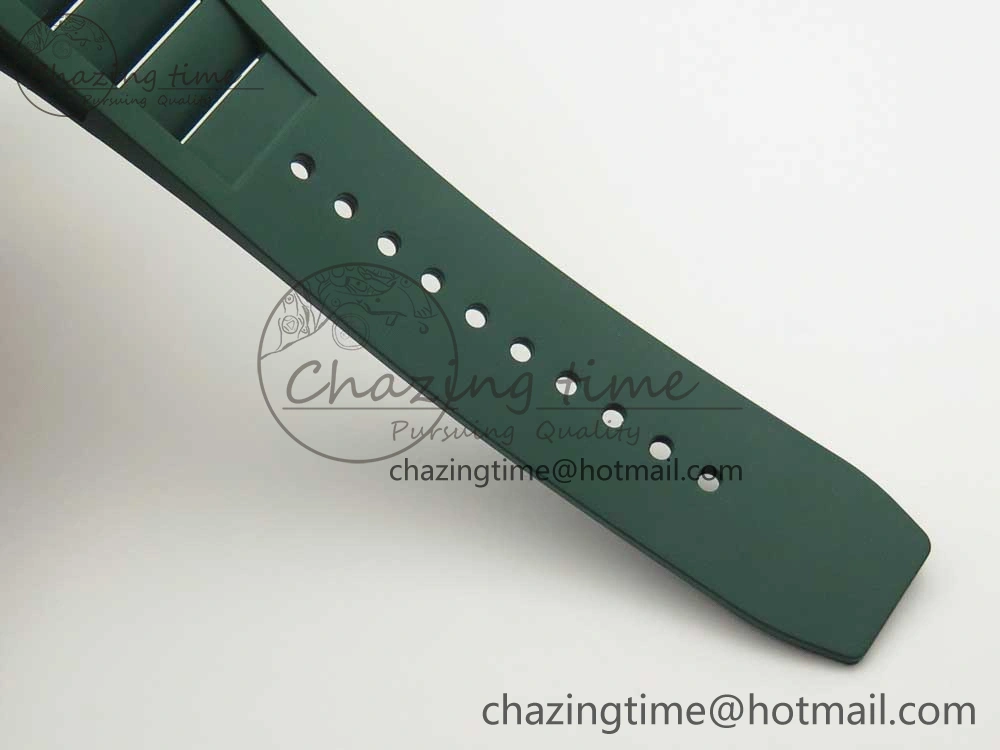 RM035-02 Forge Carbon Titanium Case KVF Best Edition Skeleton Dial Green on Green Rubber Strap MIYOTA8215